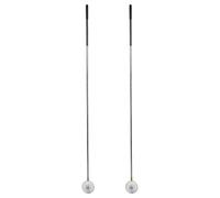 Chicken Egg Collecting Basket 2pcs Stainless Steel Black Telescopic
