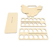 Chicken Egg Holder, Egg Storage Rack Organizer, 24 - Egg Synthetic Wood Countertop Basket with Chicken Shape Design for Kitchen Counter Top Display and Home Use