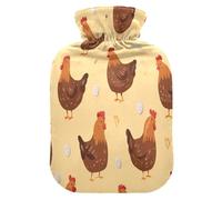 Chicken Egg Hot Cold Water Bottle with Fleece Cover PVC Hot Water Bag 1 Liter