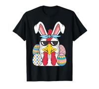 Chicken Egg Hunting Bunny Rabbit Ears Happy Easter Season T-Shirt