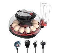 Chicken Egg Incubator - 12x Automatic Hatching Egg Incubator | Automatic Temperature Control Incubator Machine, Culture Equipment With Transparent Lid For Chicken