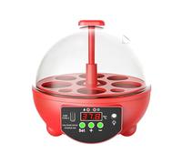 Chicken Egg Incubator - 6 Slot Poultry Candler for Hatching | Clear Window Design with Automatic Temperature & Humidity Control for Chicken Duck Quail Bird Farm Indoor Breeding Raising Educational Use