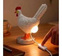 Chicken Egg Lamp, Easter Decorations Funny Gifts for Men Women Couples, USB Night Egg Lights for Family Bedroom Bedside Desk Small Table Lamps with Warm Light Bulb for Sleeping Display Cabinets