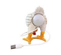 Chicken Egg Lamp, Rooster Night Light, Resin Nightlight, Powered Soft Glow Resin Build Funny Design with USB Funny for Home Decoration, Bedroom, Kitchen, Bedside Table, Desk, Shelf