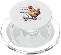 Chicken Egg Philosophy Funny Farm Animal Quote PopSockets PopGrip for MagSafe