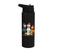Chicken Family Hen Rooster Chicks Farm Stainless Steel Insulated Water Bottle