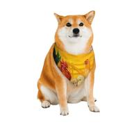 Chicken Family Rooster Pattern Dog Bandanas, Comfortable Cotton Triangle Bibs Scarfs for Dogs Or Cats, Cute Pet Kerchief for Small Medium Large Dogs-Large