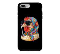 Chicken Farm Farmer Granny Square Crochet Yarn Crocheting Case for iPhone 7 Plus/8 Plus