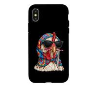 Chicken Farm Farmer Granny Square Crochet Yarn Crocheting Case for iPhone X/XS