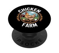 Chicken Farm Fresh Eggs Daily Farm Chicken PopSockets Adhesive PopGrip
