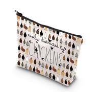 Chicken Farmer Gift Easily Distracted by Chickens Makeup Bag Funny Chicken Gift Chicken Breeds Farm Life Gift (by Chickens Bag UK)
