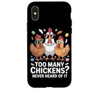 Chicken Farmer Humor with Hen and Farming Farm Case for iPhone X/XS