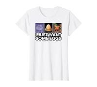 Chicken Farmer I Just Want Some Eggs Value Graphic T-Shirt, Women, White, XL