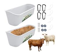Chicken Feed Trough - 29.8x12.5x12 Cm Large Capacity Feeder, Poultry Waterer Container, No Waste Livestock Feeding Station, Durable Clip On Fence Mount Manager | Duck Deer Sheep Farm Uses