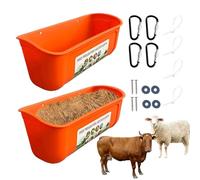 Chicken Feed Trough - No Waste Goat Duck Waterer Bucket Trough - Feeding Container For Livestock With Clips For Duck, Deer, Sheep Quzente