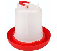 Chicken feeder 1kg 3kg 6kg & drinker/waterer 1L 3L 6L Poultry Hen Bird Red feed water containers accessories (3 litre drinker)