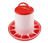 Chicken feeder 1kg 3kg 6kg & drinker/waterer 1L 3L 6L Poultry Hen Bird Red feed water containers accessories (9kg)