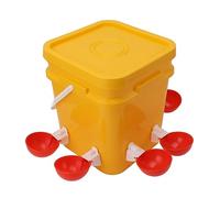 Chicken Feeder and Chicken Waterer Set Hanging Automatic Chicken Feeder No Waste Chicken Coop Accessories Poultry Waterer for Poultry, Pigeons, Parrots