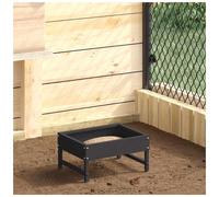 Chicken Feeder Black Cold-Rolled Steel 34x26x16cm Modern Durable Outdoor/Indoor