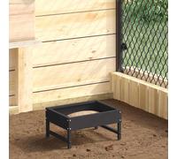 Chicken Feeder Black Cold-Rolled Steel 80x28x13.5cm Indoor Outdoor 5kg Capacity