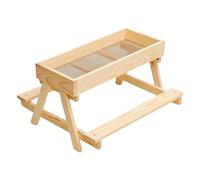 Chicken Feeder, Chicken Table, Sturdy Construction Lightweight Build Easy Cleaning Portable Design, Food Holder for Poultry, Farm, 14.76 x 14.76 x 8.27 inches