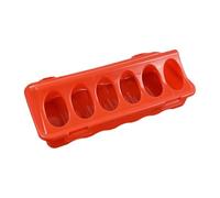 Chicken Feeder - Clamshell Top Poultry Tray, Perforated Feeding Trough Organizer | No Waste Farm Equipment for Chicks Quail Ducks Pigeons Indoor Outdoor