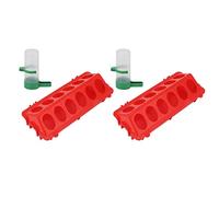 Chicken Feeder, Flip Top Multi Holes Feeding Dish Dispenser for Poultry (M Waterer 90ML)