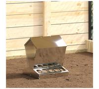 Chicken Feeder Galvanised Steel Cold-Rolled 40x40x45cm Weatherproof 5kg Heavy