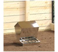 Chicken Feeder Galvanised Steel Cold-Rolled 40x40x45cm Weatherproof 5kg Heavy