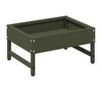 Chicken Feeder Olive Green 34 x 26 x 16 cm Cold-Rolled Steel | Poultry feeding, garden and terrace use, indoor coop, stackable design, one-person assembly, screwdriver setup, modern look