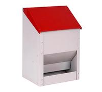 Chicken Feeder with Lid 4.5KG No Waste Weatherproof Metal Automatic Poultry Feeder Wall Mount Outdoor Chicken Coop Food Dispenser Feeder for Chickens Ducks