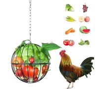 Chicken Feeders - Adjustable Height Metal Chicken Feeder | Hanging Poultry Feeder - For Outdoor Chicken Coop Cage And Farm Animals