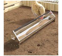 vidaXL Chicken Feeding Gutter Silver 108 x 20.5 x 20 cm, Garden and Patio, Rectangular Design, Durable Materials, Unique Patterns, for Outdoors, Gardening, Relaxing