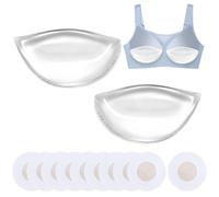 Chicken Fillet Bra Inserts Silicone Breast Enhancers Clear Push Up Pads for Bikinis Swimsuits and Daily Wear Soft Gel Bra Pads Inserts for Instant Lift and Volume Boost