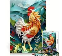 Chicken Flat Paper Craft 1000 Piece Teenager Puzzles Clear Thinking Gentle Pastime Precise Edges Ideal Xmas Gift (38x26cm)