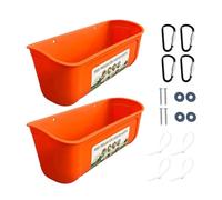 Chicken Food Bucket - No Waste Hanging Feeder Bucket Set, Durable Food Container for Farm Animals, Easy to Clean, Sturdy Feeding Equipment, Practical Supply for Animal Husbandry | Fut