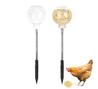 Chicken Food Feeder - Chicken Slow Feeder Slow Feed Release Toy Set of 2 - Interactive Chicken Chewing Toy Chicken Swing Feeder for Poultry Parrots Squirrels