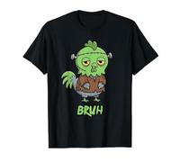 Chicken Frankenstein Bruh Halloween Value Graphic T-Shirt, Men, Black, S