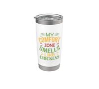Chicken Funny My Comfort Zone Smells Like Chickens Stainless Steel Insulated Tumbler