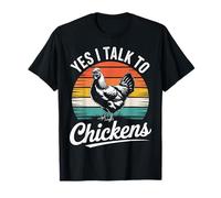 Chicken Funny Yes I Talk to Chickens Animal T-Shirt