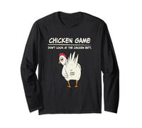 Chicken Game Don't Look at The Chicken Butt Funny Chicken Long Sleeve T-Shirt