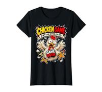 Chicken Game Don't Look At The Chicken - Funny Chicken Joke Value Graphic T-Shirt, Women, Black, S