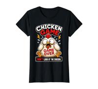Chicken Game Don't Look At The Chicken - Funny Chicken Joke Value Graphic T-Shirt, Women, Black, S