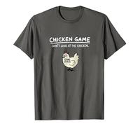 Chicken Game Don't Look at The Chicken Funny Chicken T-Shirt T-Shirt Anthracite Men's, gray, L