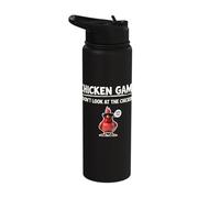 Chicken Game Don't Look At The Chicken Game Over Stainless Steel Insulated Water Bottle
