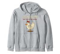 Chicken Game Don't Look At The Chicken Meme Kids Christmas Zip Hoodie