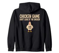 Chicken Game Theory Design Don’t Look at the Chicken Funny Zip Hoodie