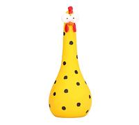 Chicken Garden Decoration, Big Eye Long Neck Chicken Statue, Silly Chicken Decor, Resin Rooster Statues Ornaments Decorative, Hand Crafted Resin Animal Garden Statues for Garden Yard Art(Yellow)