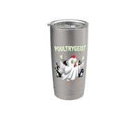 Chicken Ghost Poultrygeist Halloween Costume Farmer Stainless Steel Insulated Tumbler