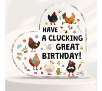 Chicken Gifts for Chickens Lovers 4x4 Inch Chicken Plaque Thanksgiving Christmas Birthday Chicken Gifts for Women Men